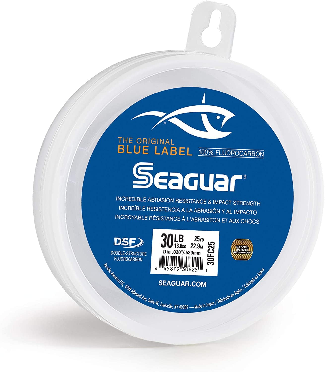 Seaguar Blue Label 100% Fluorocarbon Leader Material 25yd 