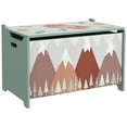 thumbnail image 1 of Qaba Toy Box with Lid, Toy Chest Storage Organizer for Bedroom, Green, 1 of 9
