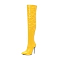 thumbnail image 2 of Over the Knee Boots for Women with Heel Suede Thigh High Boots Stretch S`exy Pointed Toe Stiletto Long Boot Shoes, 2 of 6