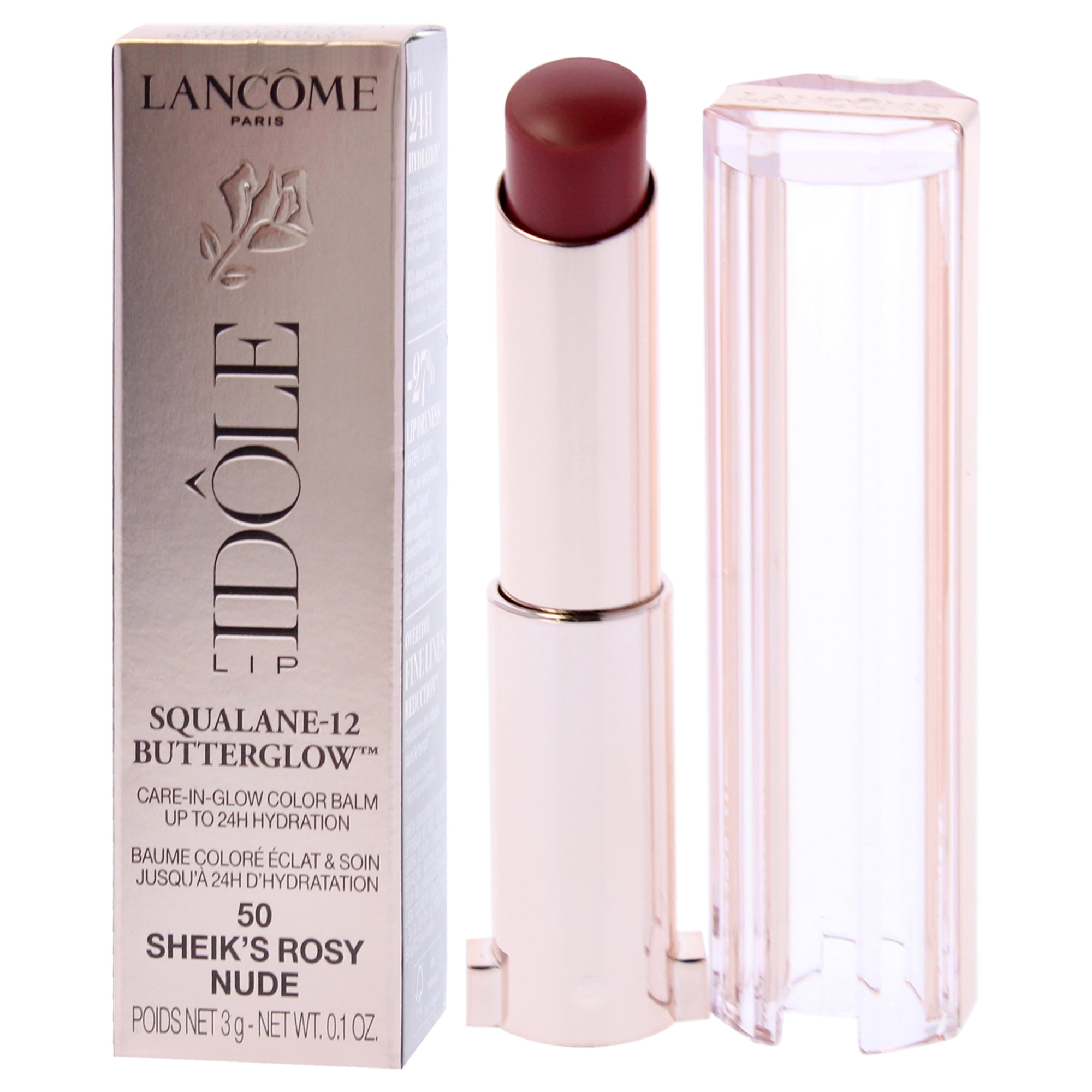 Lancome Lip Idole Squalane-12 Butterglow- 50 Sheiks Rosy Nude , 0.1 oz Lip Balm