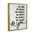 thumbnail image 2 of Stupell Industries Be You Motivational Self Love Text Phrase Graphic Art Metallic Gold Floating Framed Canvas Print Wall Art, Design by Mollie B., 2 of 5