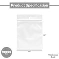 thumbnail image 7 of SSBM 10" x 12" 2 Mil Reclosable Clear Bag with Hang Hole Water-resistant 10000 Pcs, 7 of 7