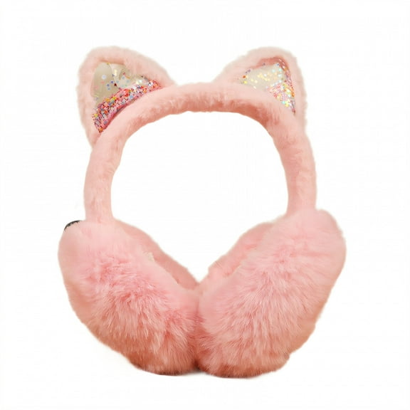 TELOLY Ear Warmers for Women,Thick Fleece Interior Ear Muffs for Kids,Effective Freeze Barrier Womens Ear Muffs,Pink1