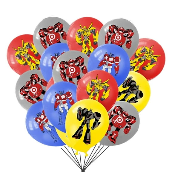 24 PCS Latex Transformer Balloons Robots Theme Decorations Robot Balloons  Bumble Bee Balloons Optimus Balloons