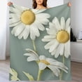 thumbnail image 3 of nygtbtfer Daisy Throw Flannel BlanketWhite Floral Blanket Throw Blanket for Couch Sofa Bed Soft Cozy Lightweight Fuzzy Plush Blanket Blankets Spring Summer Flower Decorations Blanket 50x60in, 3 of 6