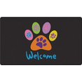 thumbnail image 1 of Toland Home Garden 800087 Tapis de Step Designer Souple, Standard, Pattes de Bienvenue, Noir, 1 of 6