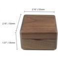 thumbnail image 3 of Wooden Engagement Wedding Couple Ring Storage Box, Solid Wood Square Double Rings Box for Wedding Ceremony Ring Bearer Box, 3 of 3