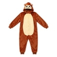 thumbnail image 3 of Otqutp Kids Hooded Jumpsuit Monkey Plush Button Down Bodysuits Long Sleeve Onesie Toddler Fuzzy Warm Outfit Fall Halloween Clothes, 3 of 6
