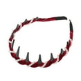 thumbnail image 4 of Unique Bargains 1 Pc Hairband Velvet Pearl Wave Teeth Hair Accessories for Women Red, 4 of 5