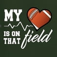 thumbnail image 2 of Wild Bobby, My Heart Is On That Football Field, Sports, Men Graphic Tee, Forest Green, Large, 2 of 4