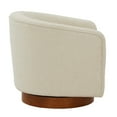 thumbnail image 5 of Comfort Pointe Muriel Beige Fabric Wood Base Swivel Accent Chair, 5 of 15