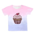 thumbnail image 4 of Gerichy Girls Graphic Print T-Shirt Valentine's Day Cute Cartoon Printed Girls Crewneck Summer Tops, 4 of 5