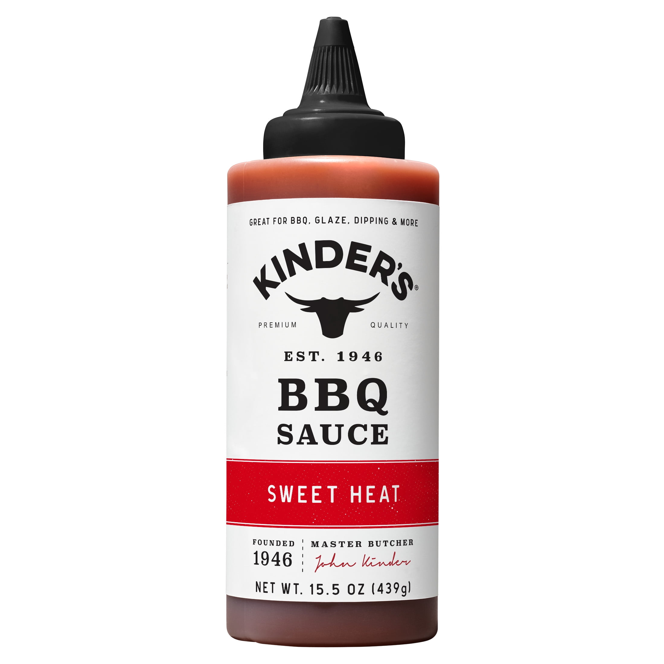 (3 pack) Kinder's Sweet Heat BBQ Sauce for Meat and Vegetables, 15.5 oz Bottle
