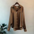 thumbnail image 1 of Camisa de manga larga con botones para mujer, blusa informal, elegante, estilo coreano, para oficina, novedad, verano, Otoño e Invierno, 1 of 2