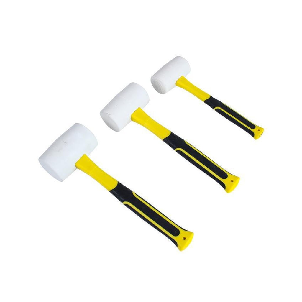 Lightweight Ergonomic Fiberglass Handle Rubber Hammer Nonslip Design 1000g For Professional Crafting And Home Repairs
