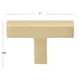 thumbnail image 4 of GlideRite 2 in. Solid Square Cabinet T-Knob, Champagne Gold - 21683-T-CHPG, 1 Pack, 4 of 4