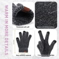 thumbnail image 4 of Womens Winter Knit Warm Hat Beanie+Long Scarf+Touch Screen Gloves Set Skull Caps Neck Scarves for Women Men, 4 of 12