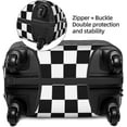thumbnail image 3 of N/A Luggage Cover 3D Printed Washable Travel Cover for Luggage 18-32 Inch Checkered Racing Flag, 3 of 7