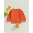 thumbnail image 4 of Liacowi Toddler Baby Girls Halloween Clothes Infant Autumn Winter Sweatshirts Long Sleeve Round Neck Pumpkin Print Pullovers Tops, 4 of 9