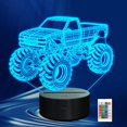 thumbnail image 1 of Lámpara CoolGift Mart Monster Trucks, luz nocturna LED 3D, 1 of 7