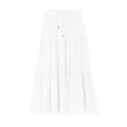 thumbnail image 7 of LEEYNEER Maxi Skirts for Women Long Beach Skirts Pleated Elastic Waist Ruffled Skirt for Casual Party, 7 of 7