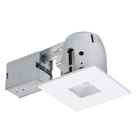- Globe Electric 4 in. White IC Rated Die-Cast Recessed Lighting Kit, LED Bulb Included, 90738
