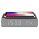 thumbnail image 1 of Digital Alarm Clock Wireless Charger Dock Mirror Face Clock with Thermometer, 1 of 4