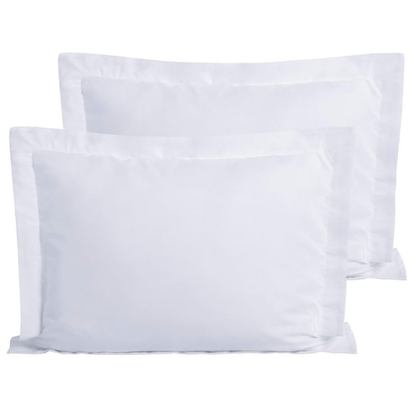 FLXXIE Fundas de almohada estándar de microfibra, juego de 2 fundas de almohada suaves resistentes a la decoloración, a las arrugas y al encogimiento, con cierre de sobre, fundas Euro Sham (blanco 20