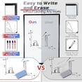 thumbnail image 3 of Mobile Whiteboard, 40x24 inches Double Sided Reversible Whiteboard on Wheels, Rolling Stand Portable Easel Frame for Office Classroom Home, with 4 Markers, 6 Magnets, 2 Erasers, 3 of 7