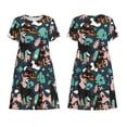 thumbnail image 3 of Bixox Robe d'Été à Manches Courtes pour Femmes Robe Ample Longueur Genou avec Poches-Rottweiler, 3 of 7