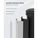 thumbnail image 5 of Cubo de basura SONGMICS de acero inoxidable de 20 litros con tapa negra ULTB543B01, 5 of 7