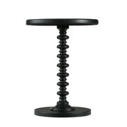 Saltoro Sherpi Black Round Spindle Table