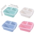 thumbnail image 3 of Three-Compartment Snack Box with Airtight Lid - Bento Lunch Container for Office, Travel, Picnic, Refrigerator Safe, BPA-Free, 3 of 3