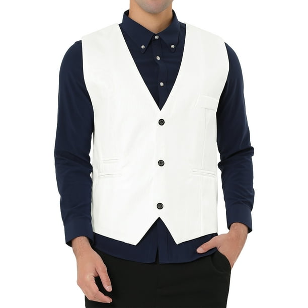 Chaleco de vestir blanco para hombre outlet