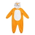 thumbnail image 4 of Ruyang Kids Plush Hooded Jumpsuit Fox Dress Up Role Play Outfit Cute Animal Zipper Bodysuits Daily Fall Casual Clothes, 4 of 4