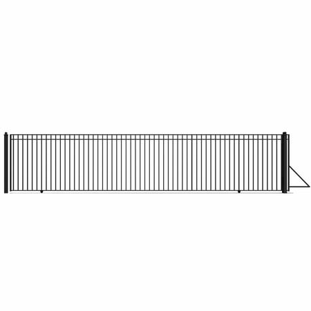 ALEKO Garden Yard Steel Sliding 30 x 6 ft Black Driveway Gate Madrid Style