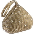 thumbnail image 2 of Women Rhinestone Crystal Evening Clutch Bag With Wristlet Wedding Prom Party Purse Handbags, 2 of 9