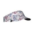thumbnail image 2 of Daiia Butterflies in Pastel Pattern Sport Sun Visor Hats Visor Cap Adjustable Empty Top Baseball Cap Cotton Ball Caps for Women and Men, 2 of 8