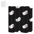 thumbnail image 2 of Cevemin Halloween Ghost Shower Curtain Waterproof Bathroom Decor with Hooks, No Punching Needed, 120x180cm Black Nylon Fabric for Spooky Holiday Bathroom Decoration, 2 of 6