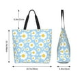 thumbnail image 5 of Kdxio Daisies Flowers Casual Tote Bags Women Big Capacity Shoulder Bag for Women Travel Shoulder Bags Handbags, 5 of 8