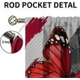 thumbnail image 3 of Vibrant Colors Butterfly Curtains, Geometric Paint Graffiti Window Treatments 2 Panel Set, Privacy Curtains 90% Shading, Noise Reduction and Energy Saving for Living Room Bedroom-W42xL54in, 3 of 6
