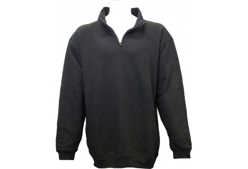 Adult Quarter Covered Zipper Fleece Sweatshirt Jacket with Mock/Cadet ...