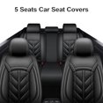 thumbnail image 5 of FANOTEK Black, Pu Leather, Waterproof, Automotive Seat Covers, 5 Pieces, 5 of 13