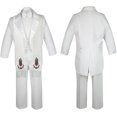 thumbnail image 2 of New 6pc Extra Neck Tie + Boy Infant Toddler Light Gray Formal Suit Tuxedo S-20, 2 of 4