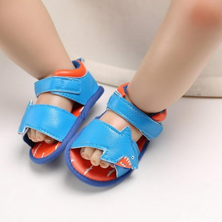 

Kiplyki Wholesale Baby Kids Boys Girls Sandals Summer Shark Soft Flat Shoes Infant First Walkers