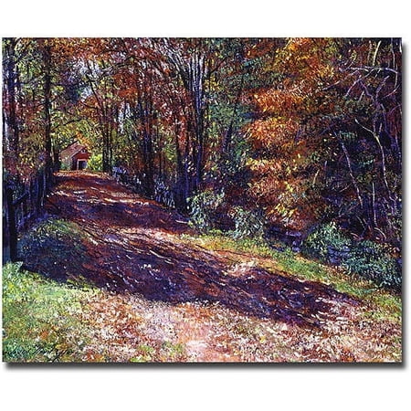 Trademark Art "Old Farmhouse Road" Canvas Wall Art by David Lloyd Glover