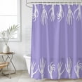 thumbnail image 2 of 60x72 Inch Shower Curtains for Bathroom, Halloween Fabric Bath Curtain Decor, Purple Farmhouse Spooky Skeleton Hands Waterproof Restroom Curtains Shower Set Accessories with 12 Hooks 60 Inch, 2 of 7