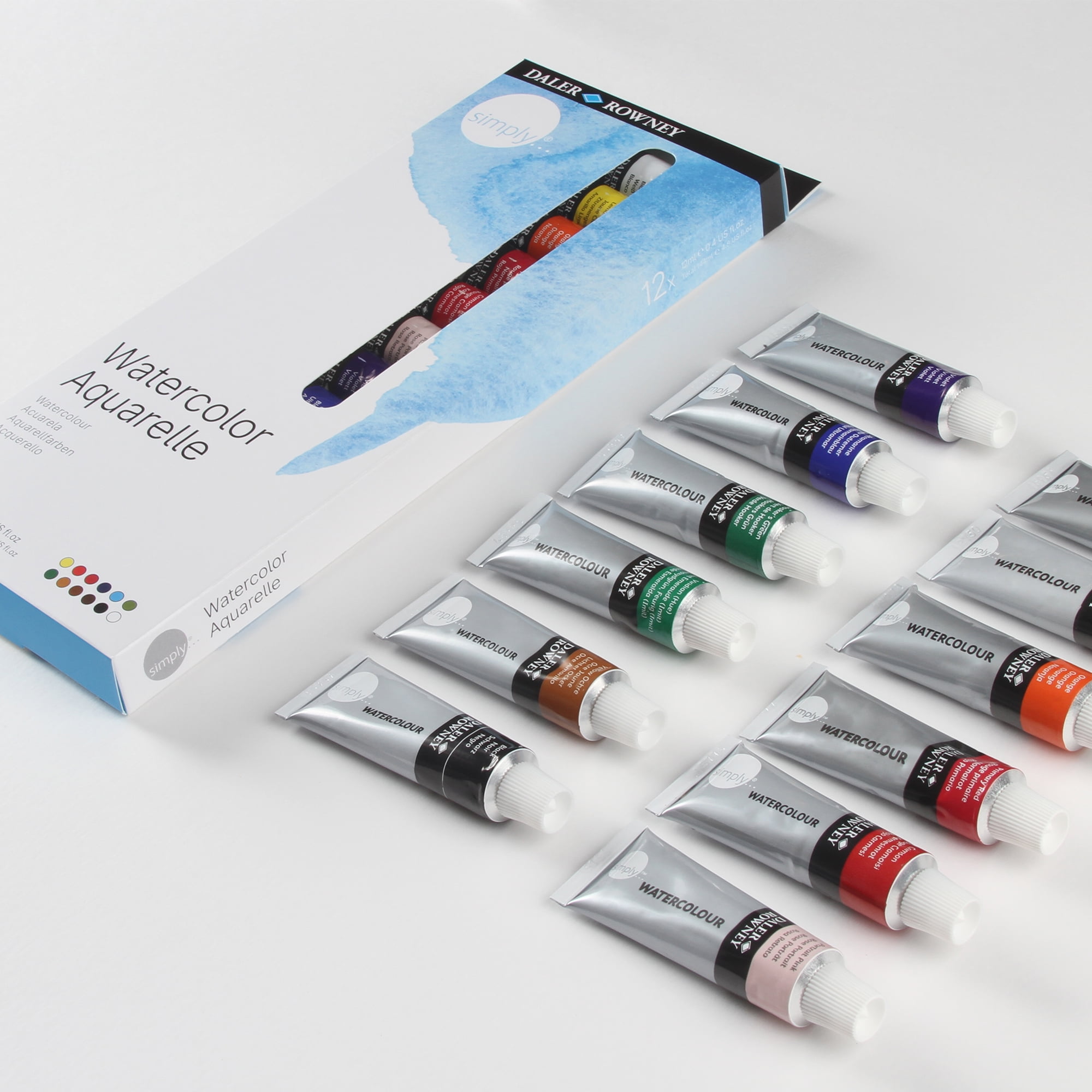 Daler Rowney Simply Transparent Watercolor Tubes Set 24 Colors