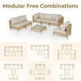 thumbnail image 6 of GRANDPATIO Bursa 4-Piece Powdercoated Steel Outdoor Conversation Sets, Beige, 6 of 6
