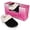 Midnight Black, variant on Women’s Glitter Sparkle Ribbed Knit Clog Slippers – Memory Foam House Shoes with Plush Faux Fur Collar & Gift Box for Christmas & Holiday Gifts